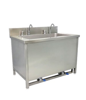 SS-2 Foot Operated Sink With Soap Dispensors & Faucets