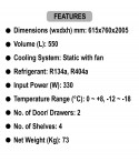 Dual Temperature  Static Reach In Cabinets-550 DTM