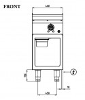 Electric - Fry Top- 4-75 -Smooth Griddle Surface with Open Cabinet