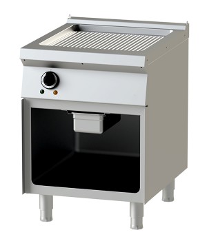 Electric - Fry Top- 6-75 Grooved Griddle with Open Cabinet
