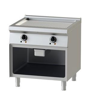 Electric - Fry Top- 8-75 Grooved Griddle with Open Cabinet