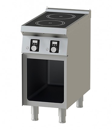 Electric - Flat Induction- 4-75 with Open Cabinet.
