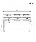 Wok Range Gas -15-60 Wok Euro Line- 3 Burner