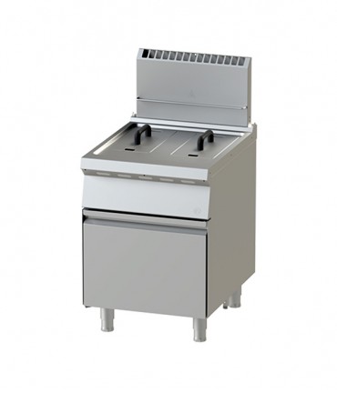 Gas - Fryer-14-75- Double tank with Swing Door