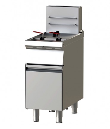 Gas - Fryer- 4-75-with Single Tank & Swing Door