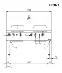 Wok Range Gas -40-75 Wok Kwalie