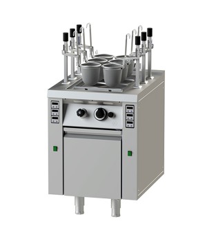 Gas - Noodle Cooker- 4-75- with Swing Door & Auto-Lifting features 