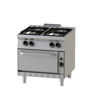 Gas - Range Open burner  8-75 with Gas Oven 2/1 GN - 4 burners