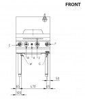 Wok Range Gas - 6-75 Wok Kwalie High Pressure