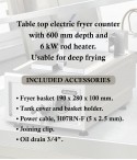 Table Top Electric Fryer Counter