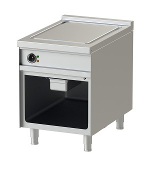 Electric - Fry Top-6-90 Grooved Griddle Surface with Open Cabinet