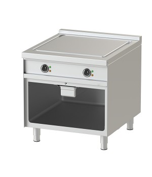 Electric - Fry Top- 8-90 - Grooved Griddle Surface with Open Cabinet