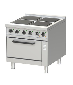 Electric - Hot Plate- 8-90 with Static 2/1 GN Electric Oven