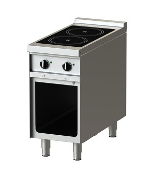 Electric - Flat Induction - 4-90 with Open Cabinet