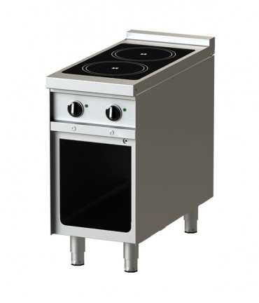 Electric - Flat Induction - 4-90 with Open Cabinet