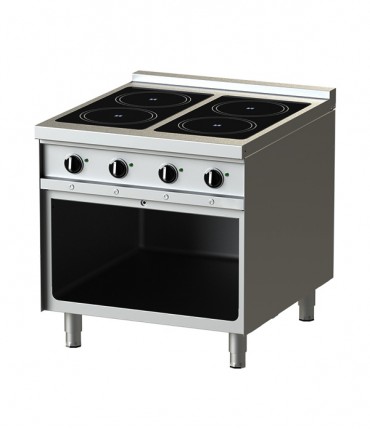 Electric - Flat Induction -8-90 with Open Cabinet