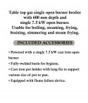 Table Top Gas Single Open Burner Broiler